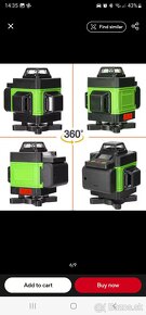 Nivelačný laser tzv. 4D tj 16 líniový so zel lúčom 2x bat - 8