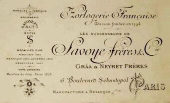 strieborné hodinky  Savoye Frères & Cie - 8
