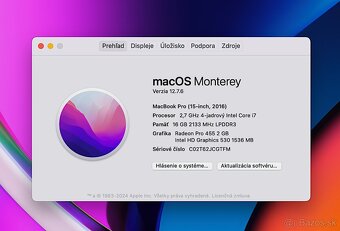 MacBook Pro 15" i7-2.7GHz/16GB/512GB, NOVÁ BATERKA,TOP STAV - 8