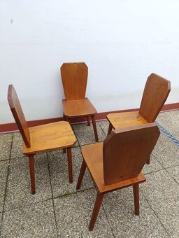 4 židle, masív, rustikální/selský nábytek - 8