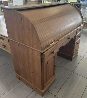 pisaci stolik, roletka, drevo, v 115 cm, s 138 cm, h 60 cm - 8