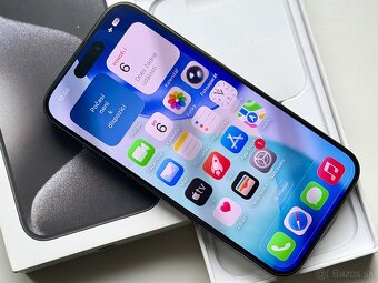 iPhone 15 Pro Black Titanium BATERIE 100% TOP - 8