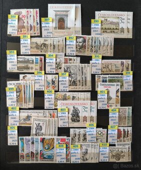 Poštové známky Československo - série čisté / 2 - 8