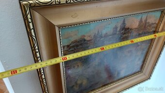 Predám starú olejomalbu na sololite sig. Maran G.S. Pražské - 8