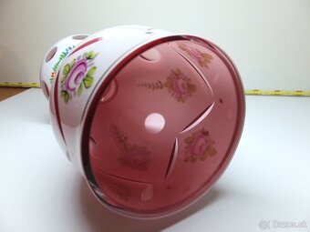 Přejímané sklo, krásný starožitný pohár-váza. - 8