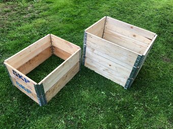 Paletové ohrádky, drevené vyvýšené záhony - 8