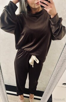 Damska talianska velurova suprava choco - 8