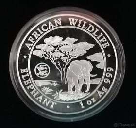 Strieborné investičné mince Somali Elephant zľava - 8