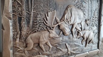 Drevený obraz Poľovnicke motivy 56×80cm.hr.4cm - 8