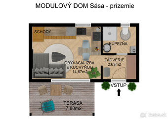 Na predaj stavebný pozemok s rozostavaným drevodomom v obci - 8