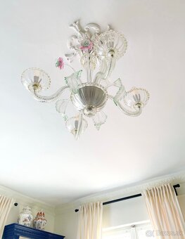 Výnimočný Murano luster – 4-ramenný, ručne fúkané sklo, 24 k - 8