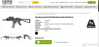 PDW 808 AEG Double Bell Čierna - bez baterky - 8