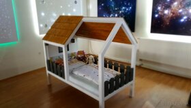 Detska postielka domcek s hviezdnym nebom - 8