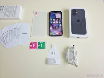 APPLE IPHONE 16 128GB BLACK TOP STAV,ZDRAVIE BATERKY 100% - 8