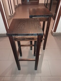 Predám 2 drevené barové stoličky, výška 80 cm, nepoužívané - 8