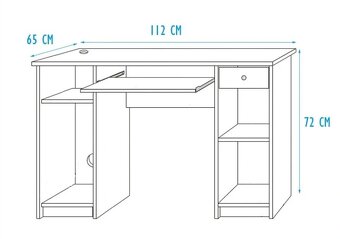 Detská poschodová posteľ so stolíkom dub sonoma/biela - 8