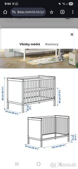 Detská postieľka IKEA SUNDVIK s matracom - 8