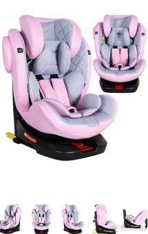 Nová autosedačka 40-150cm, ISOFIX, I-size, otočná - 8