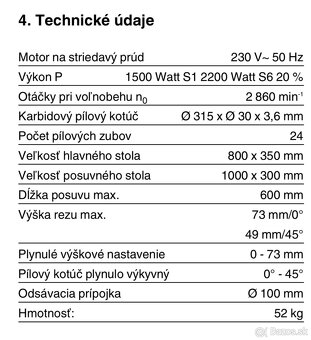 Formatovacia pila, malo pouzita 315 mm kotuc - 8