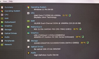 Predám herný počítač i7-6700K, 16 GB RAM, - 8