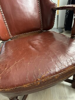 Artifort vintage kožená stolička – originál z 60.–70. rokov, - 8