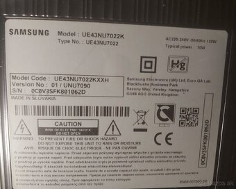 Samsung UE43NU7022K Smart 4K Ultrs HD HBB TV108cm. - 8