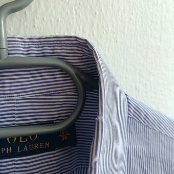 Polo Ralph Lauren fialová pruhovaná košeľa s dlhým rukávom M - 8