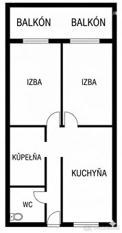 NA PREDAJ 2 izbový byt po čiast.rekonšt, Zlatovská, TN, 49m2 - 8