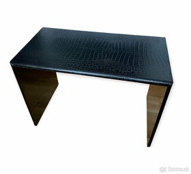 FENDI CASA luxusní kůží potažený stůl (reliéf krokodýl) - 8