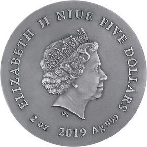 investičné striebro - mince - wildlife 2oz sova, Levica, vlk - 8