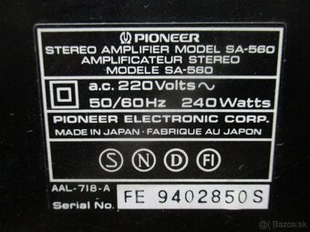 PIONEER SA-560 stereo - 8