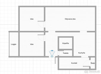 Veľký 3-izbový byt 73m2 s kumbálom na Klokočine. - 8