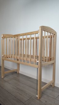 Borovicová detská postieľka k posteli 90x40 - 8