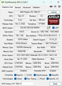 ASUS TUF GAMING Radeon RX 7900 XT OC 20GB - 8