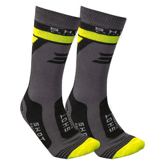 SHOT topánky boty MX čižmy, modro žlté fluo - 8