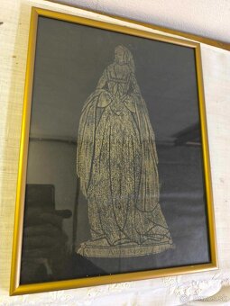 Anna Boleynova - starý mosadzny lep - 8