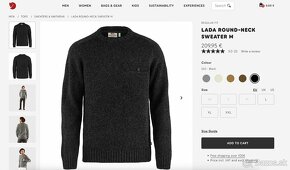 Švédsky merino sveter Fjallraven Lada Round-neck Sweater M - 8