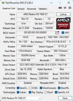 ASUS TUF GAMING Radeon RX 7600 XT 16GB - 8