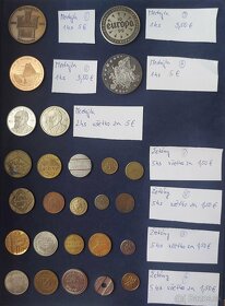 Zbierka medailí a VÝROČNÉ dvojeurových mincí + žetóny - 8