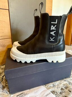 karl lagerfeld original stylove luxusne jarne kozene cizmy - 8