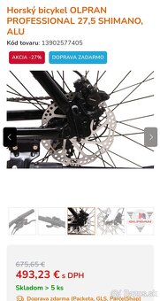 Horský bicykel OLPRAN PROFESSIONAL 27,5 SHIMANO, ALU - 8