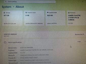 PC - INTEL i7, 16GB RAM, 500GB SSD, GTX 1060 6GB - 8