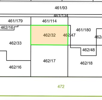 Stavebný pozemok 741 m², Vrádište s IS - 8