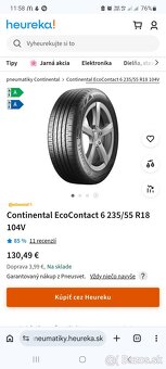 4ks NOVÉ letné 235/55 r18 104 V CONTINENTAL, DOT2025 - 8