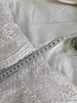 Ivory šaty z francúzskej čipky - 8