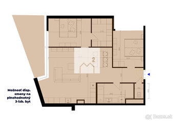 Veľkometrážny 2i s možnosťou zmeny na 3i | 86 m2 | terasa - 8