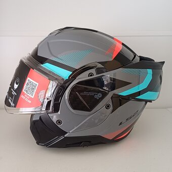 Silniční překlápěcí přilba LS2 Advant II Triple Nardo Grey - 8