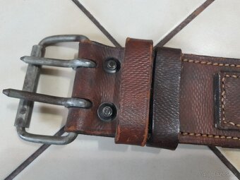 Masívny kožený opasok hasičský zbor - 8