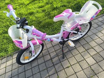 Detský dievčenský bicykel 16" aj prídavnými kolieskamy - 8