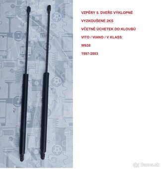 VITO W638:Lišty/Vzpěry/Víčko n./Těsnění/Lišty okno - 8